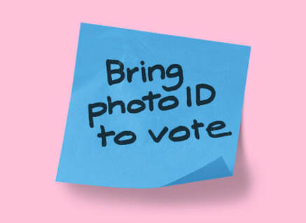 Bring photo ID to vote